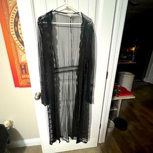 Sheer/Lace kimono cover up